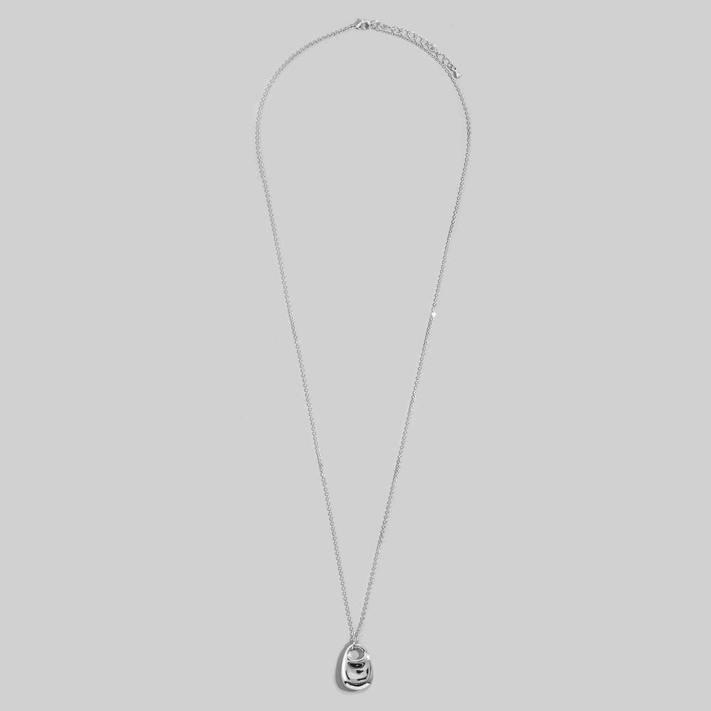Oval Pendant Long Chain Necklace