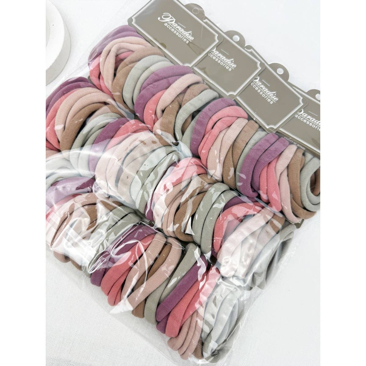 Dusty Color Shades Multicolor Elastic Hair Tie Set: MIX COLOR / ONE(12)