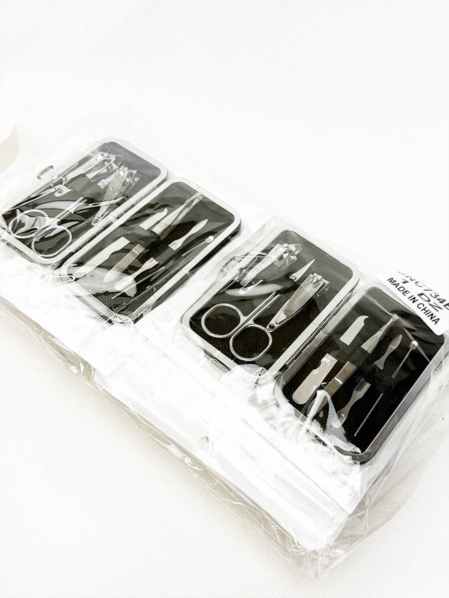 Personal Mani and Pedi Kit care tools with case: MIX COLOR / ONE(12)