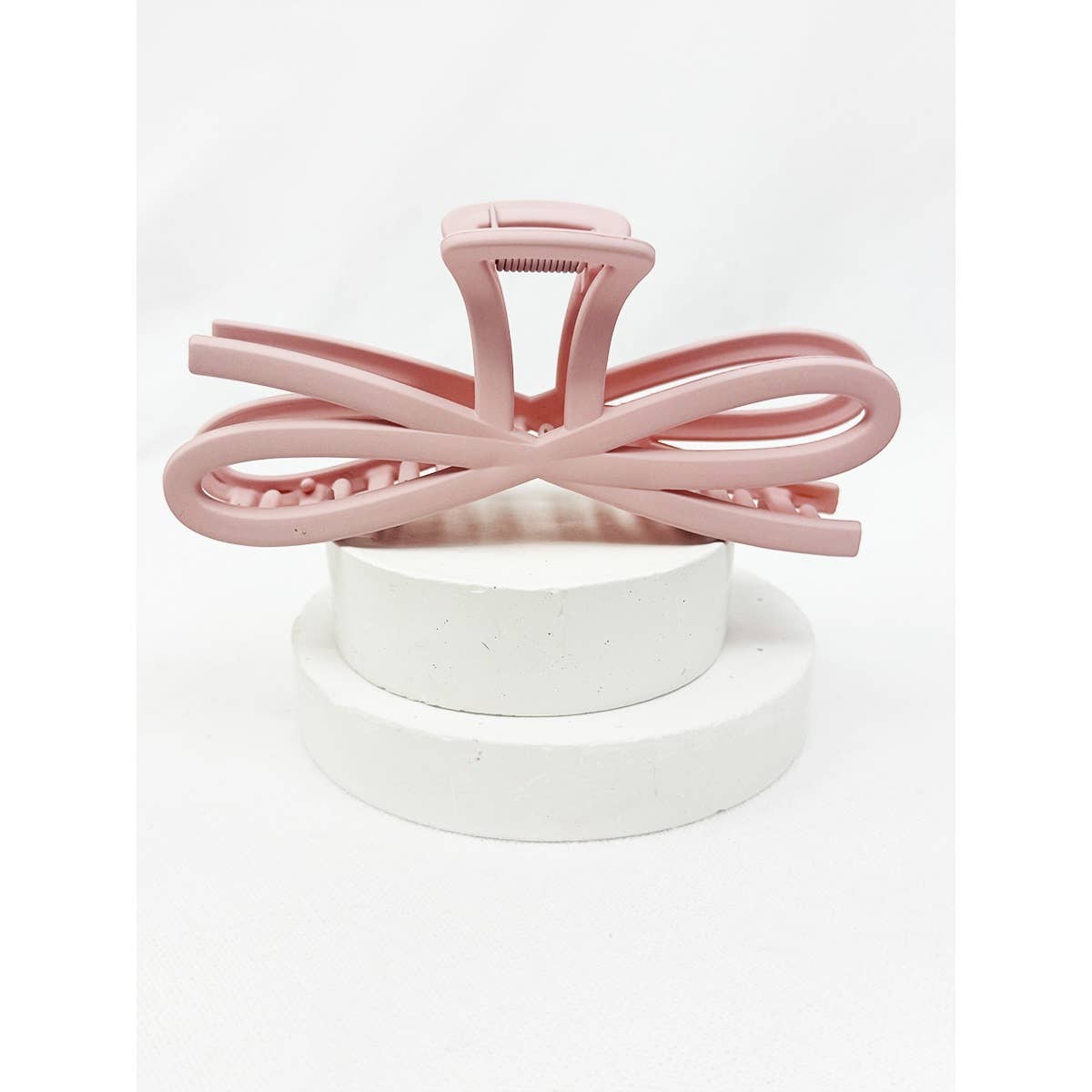 Soft Tone Jumbo Knotted Bow Hair Clip Claw: MIX COLOR / ONE(12)