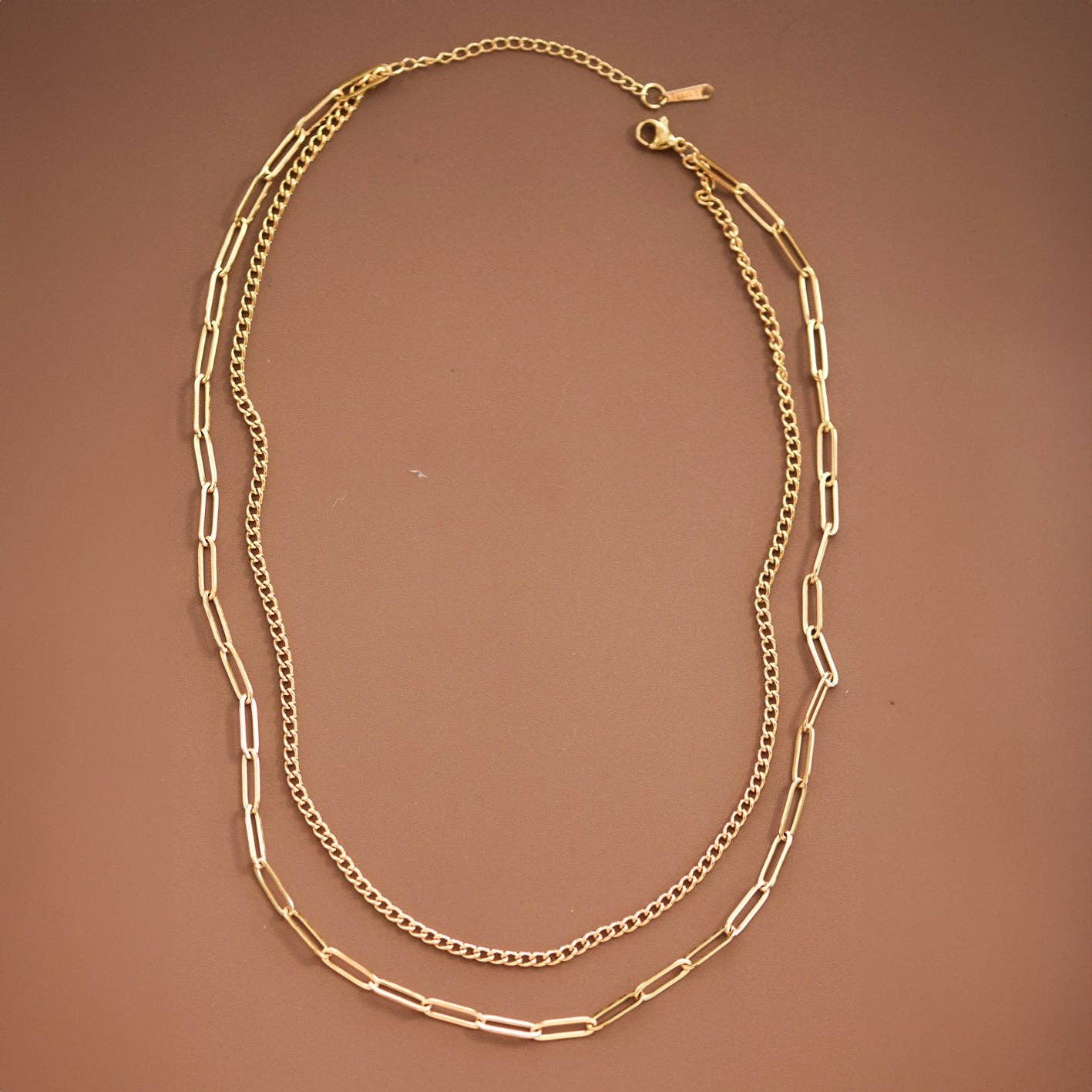 18K Gold Plated Waterproof Stainless Steel Chain Necklace
