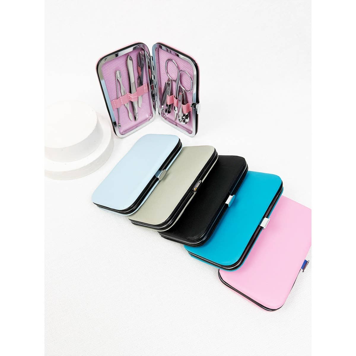 Personal Mani and Pedi Kit care tools with case: MIX COLOR / ONE(12)