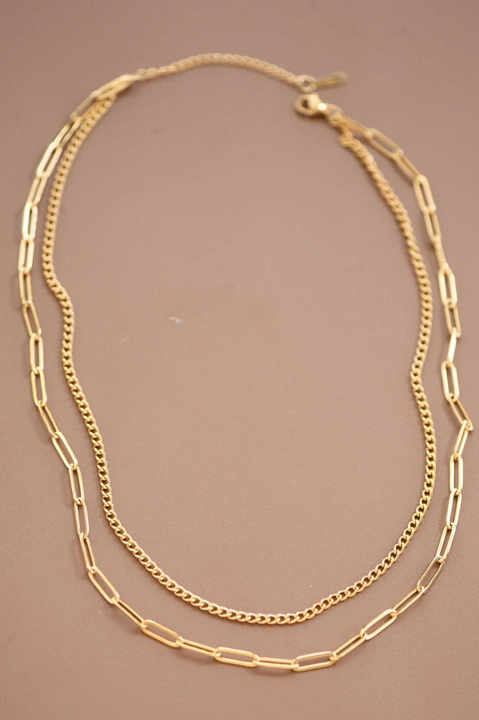 18K Gold Plated Waterproof Stainless Steel Chain Necklace
