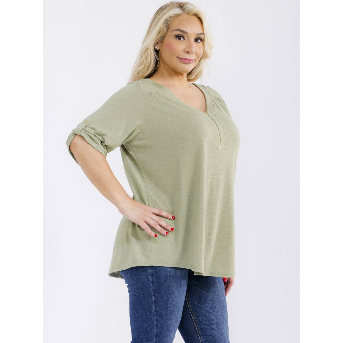 PLUS LIGHT WEIGHT SHIRT: Summer Olive