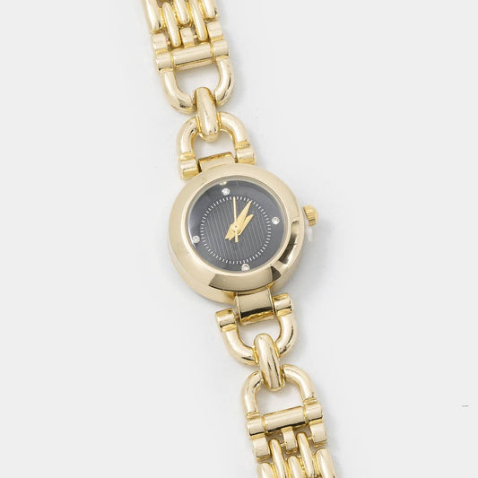 Dark Dial Cz Panther Chain Bracelet Watch: GBK