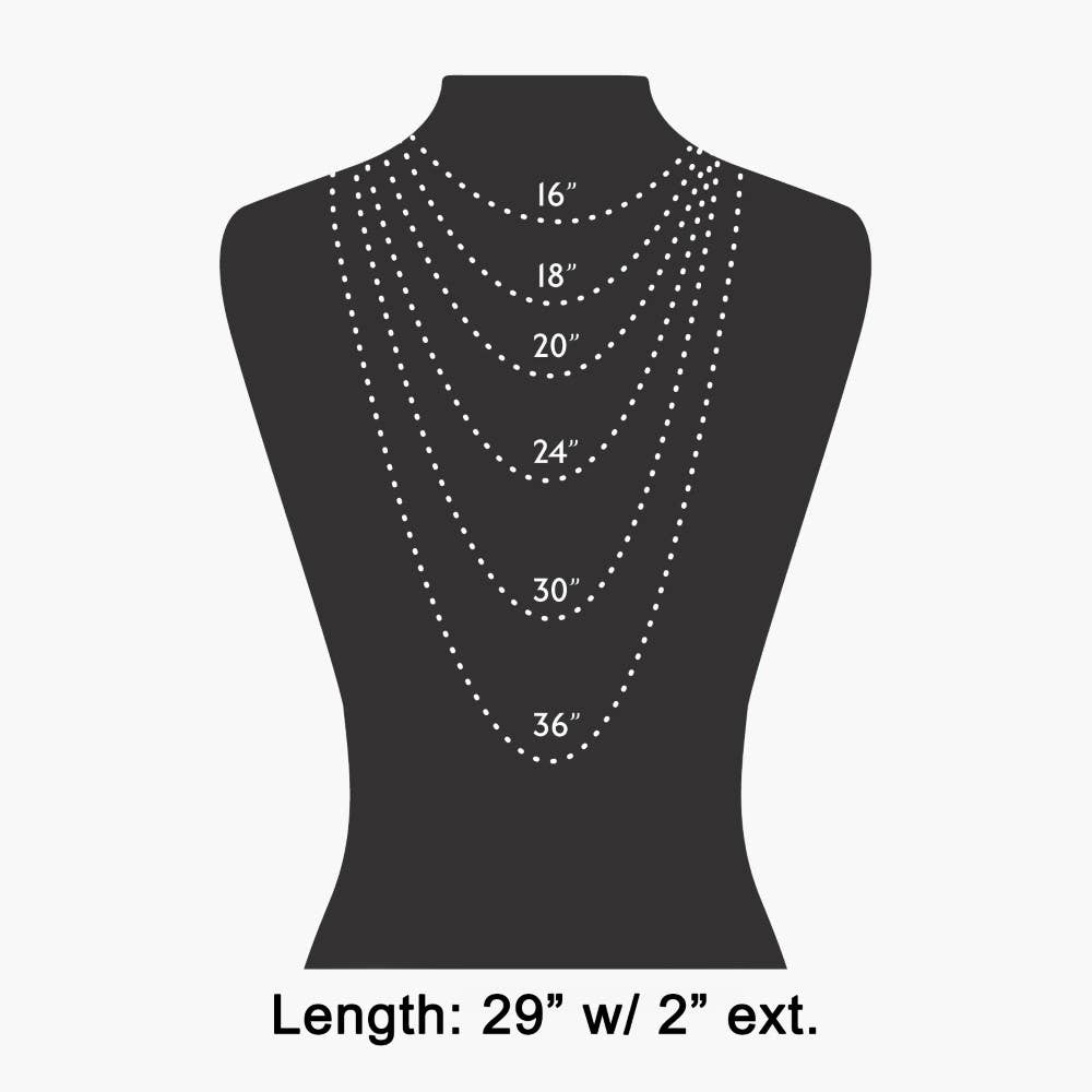 Oval Pendant Long Chain Necklace