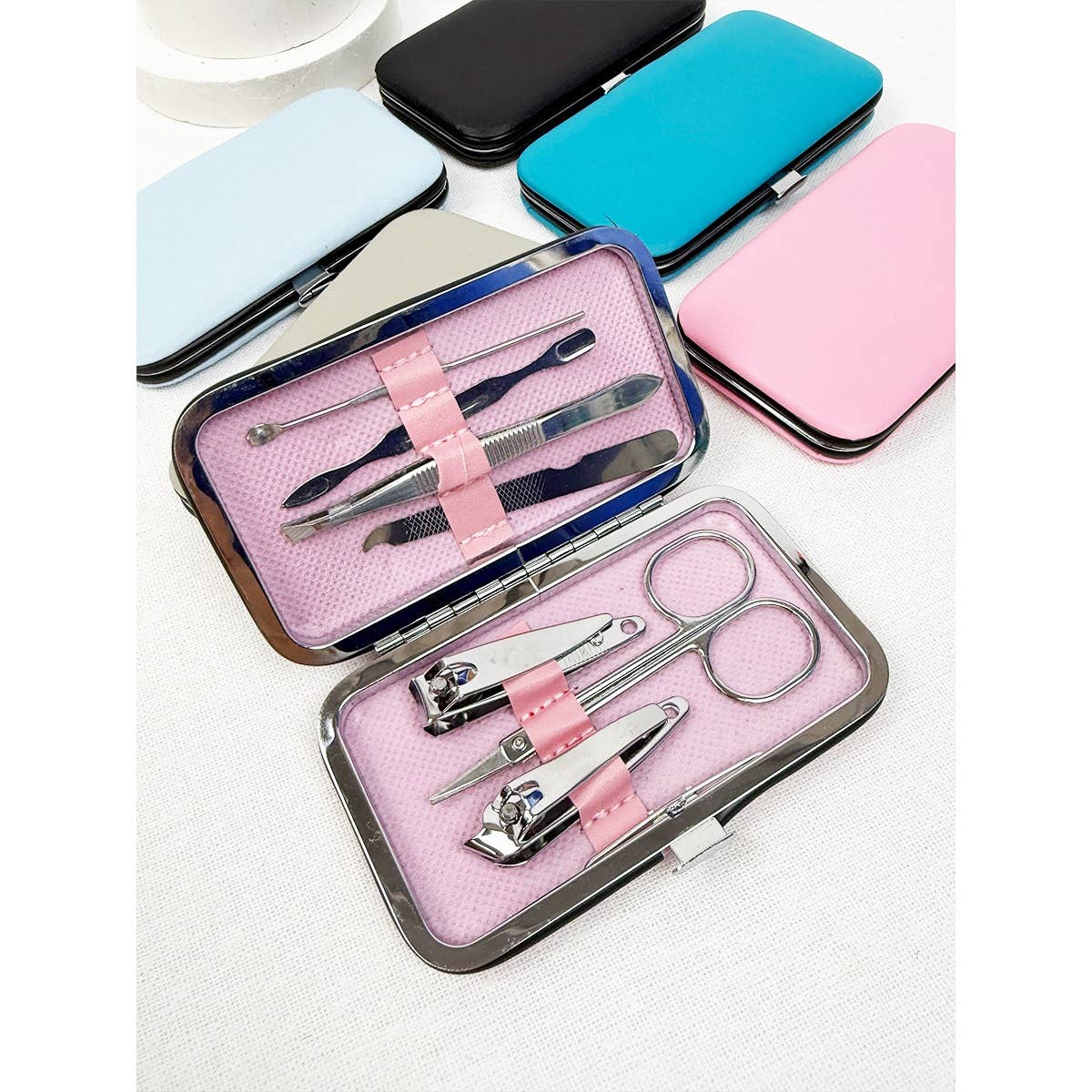 Personal Mani and Pedi Kit care tools with case: MIX COLOR / ONE(12)
