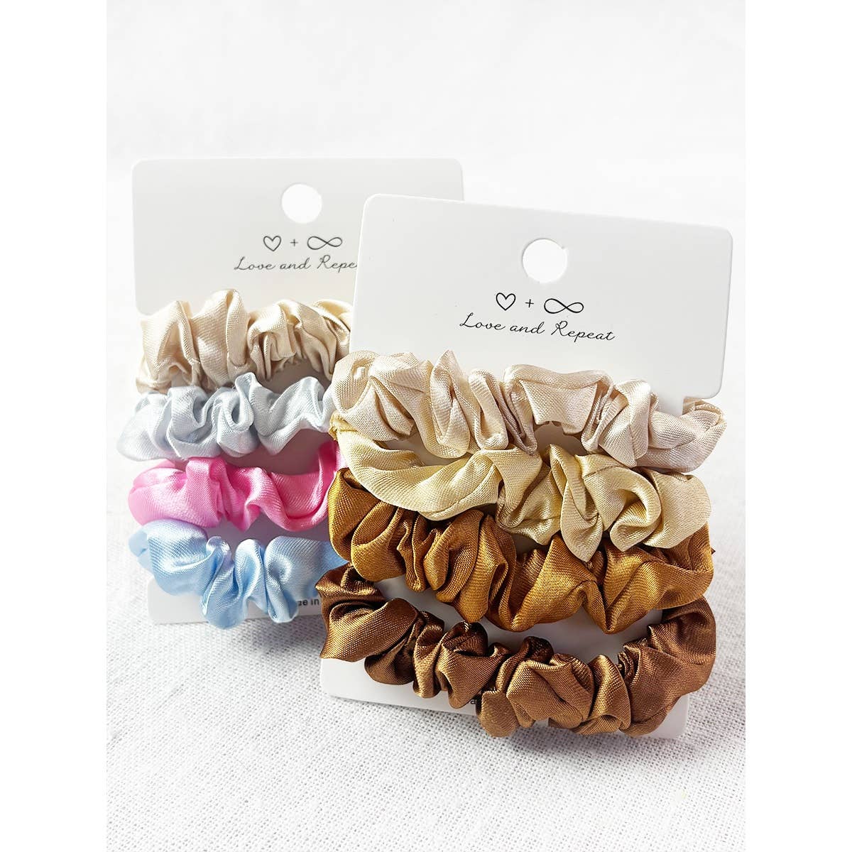 4-Pcs Satin Scrunchie Set: MIX COLOR / ONE(12)