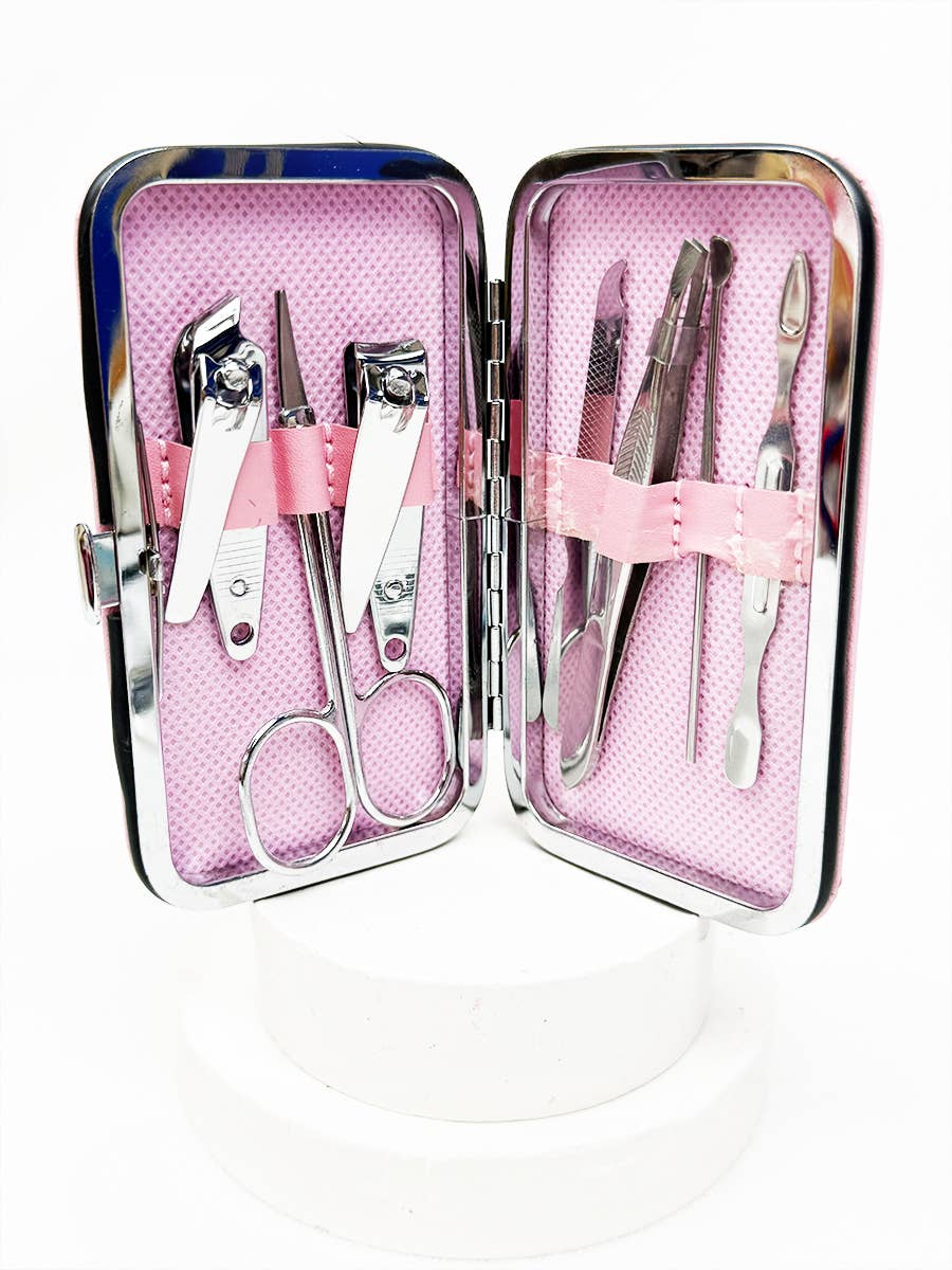 Personal Mani and Pedi Kit care tools with case: MIX COLOR / ONE(12)