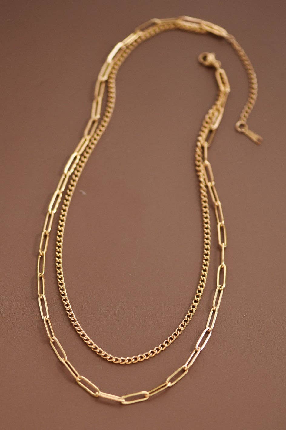 18K Gold Plated Waterproof Stainless Steel Chain Necklace